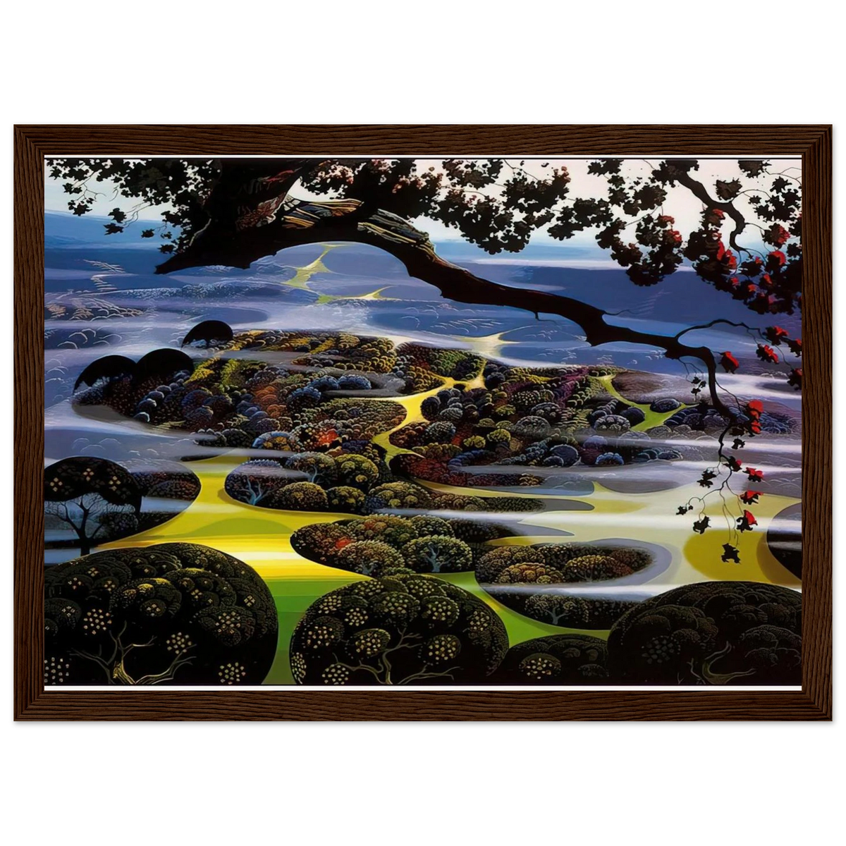 Mystic Mountain Framed Poster | Eyvind Earle Framed Prints Wall Art | Eyvind Earle Prints