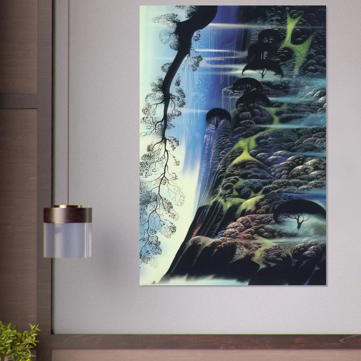 Steep Coast Line Poster | Eyvind Earle Poster | Eyvind Earle Prints