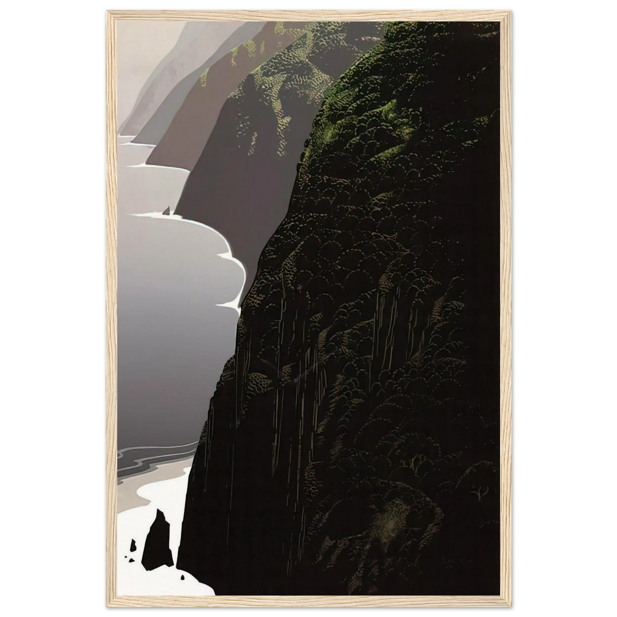 Big Sur Coastline Framed Poster | Eyvind Earle Framed Prints Wall Art | Eyvind Earle Prints
