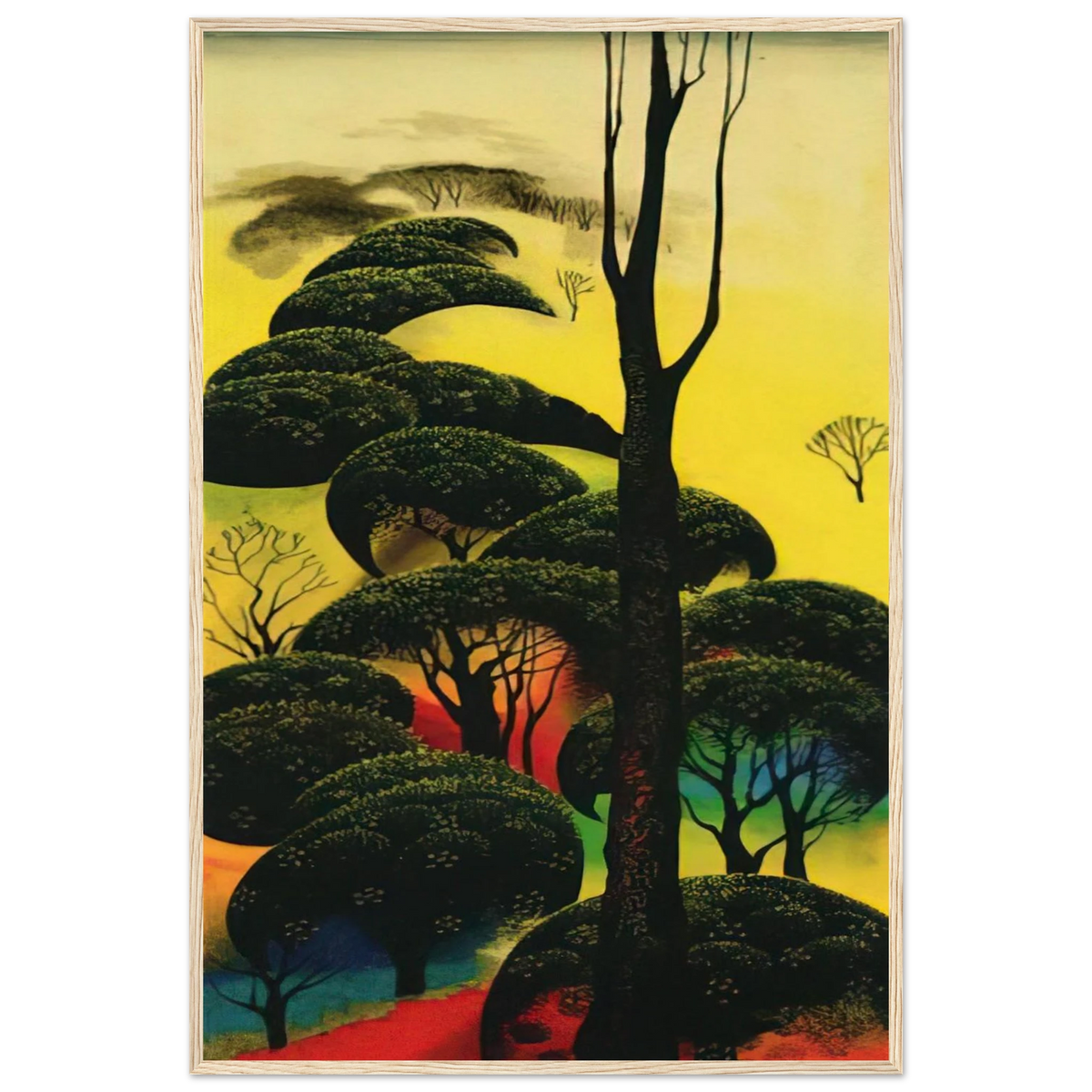 Climbing Oaks Framed Poster | Eyvind Earle Framed Prints Wall Art | Eyvind Earle Prints