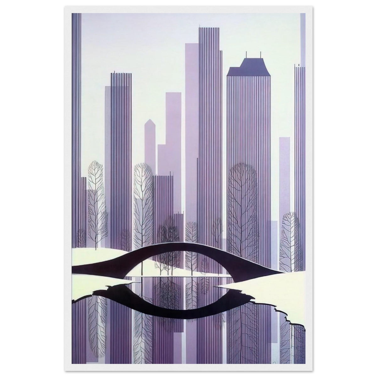 Central Park Framed Poster | Eyvind Earle Framed Prints Wall Art | Eyvind Earle Prints