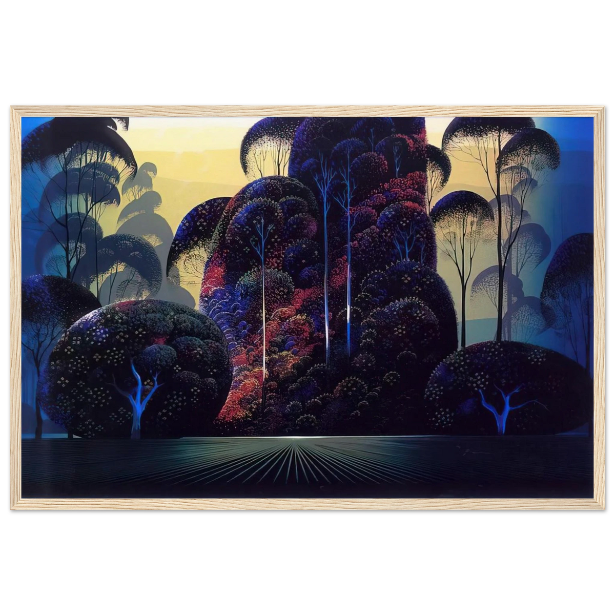 Mendocino Framed Poster | Eyvind Earle Framed Prints Wall Art | Eyvind Earle Prints