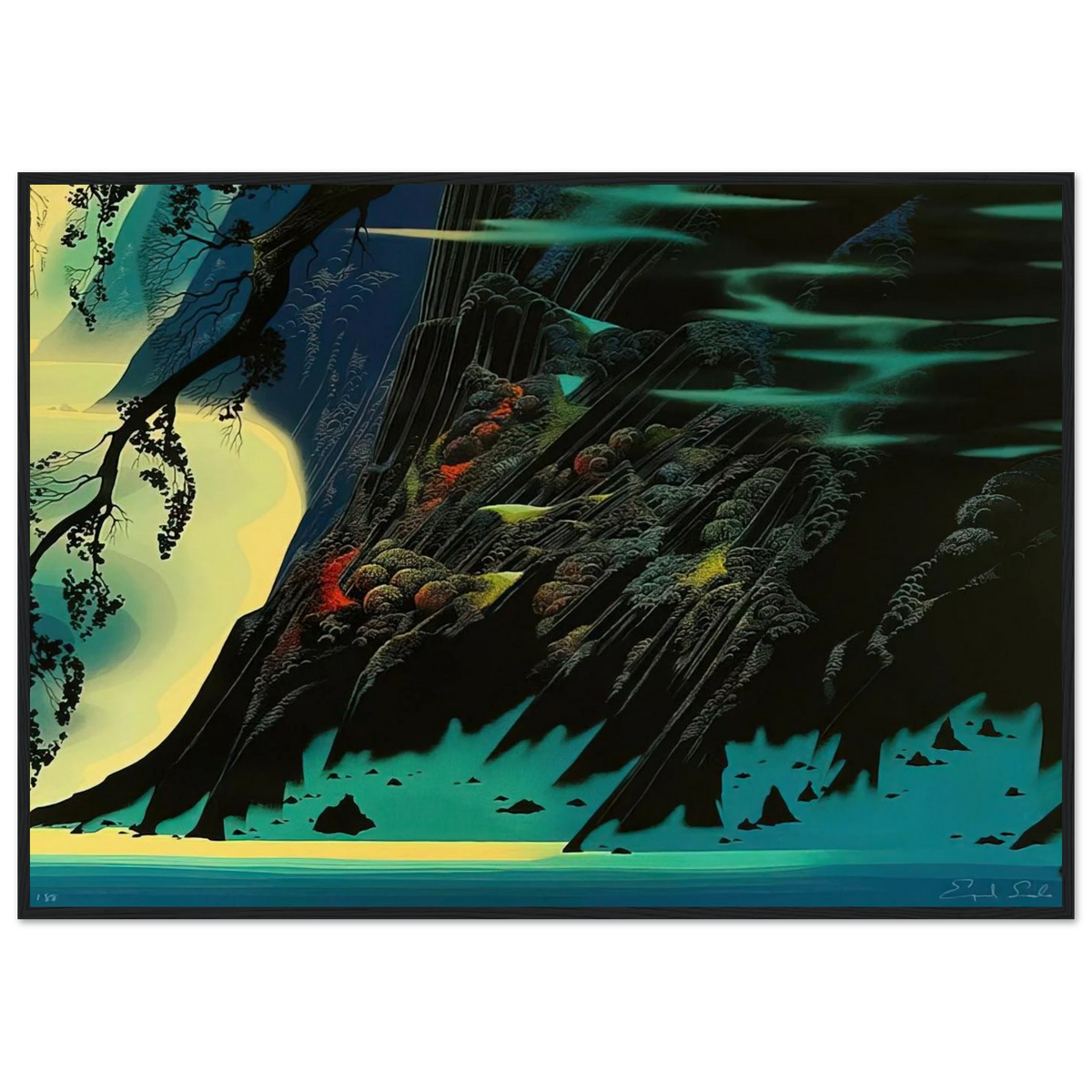 Coastal Magic Framed Poster | Eyvind Earle Framed Prints Wall Art | Eyvind Earle Prints