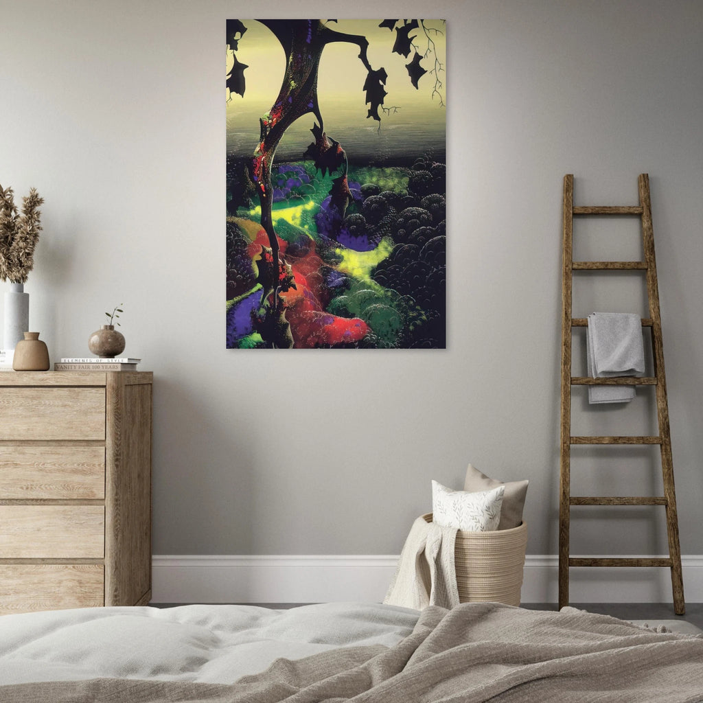Crimson Red and Gold Poster | Eyvind Earle Poster | Eyvind Earle Prints