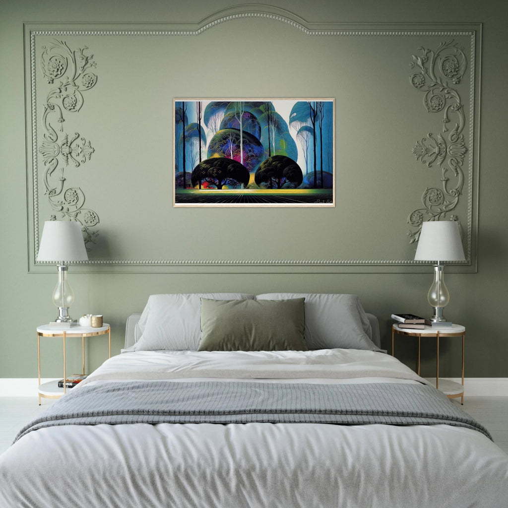Green Forest Framed Poster | Eyvind Earle Framed Prints Wall Art | Eyvind Earle Prints