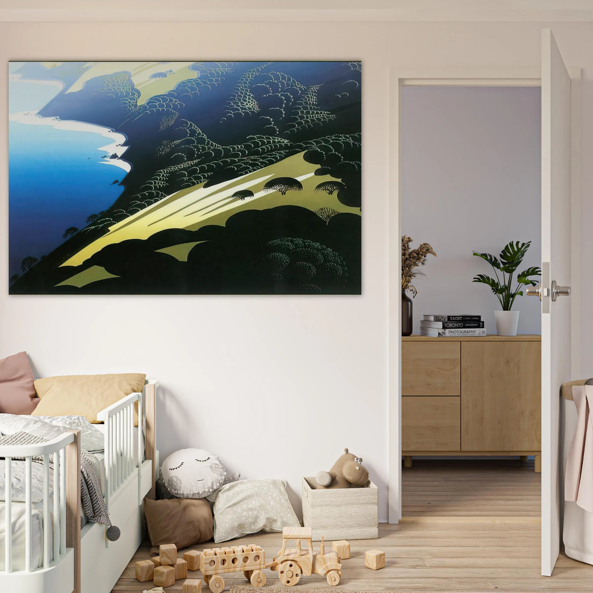 Seaside Pastures Poster | Eyvind Earle Poster | Eyvind Earle Prints