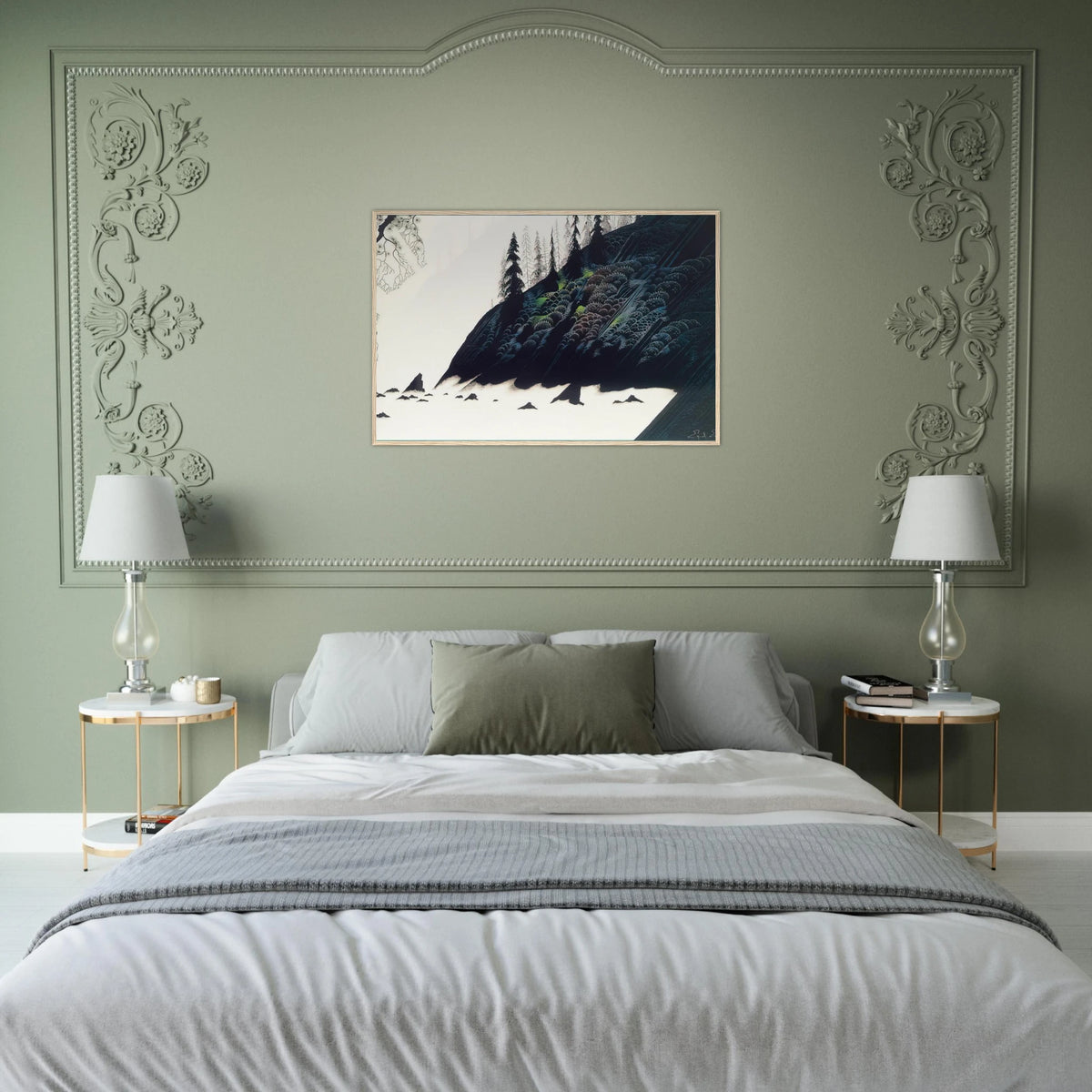 Spruce Redwoods and Pine Framed Poster | Eyvind Earle Framed Prints Wall Art | Eyvind Earle Prints