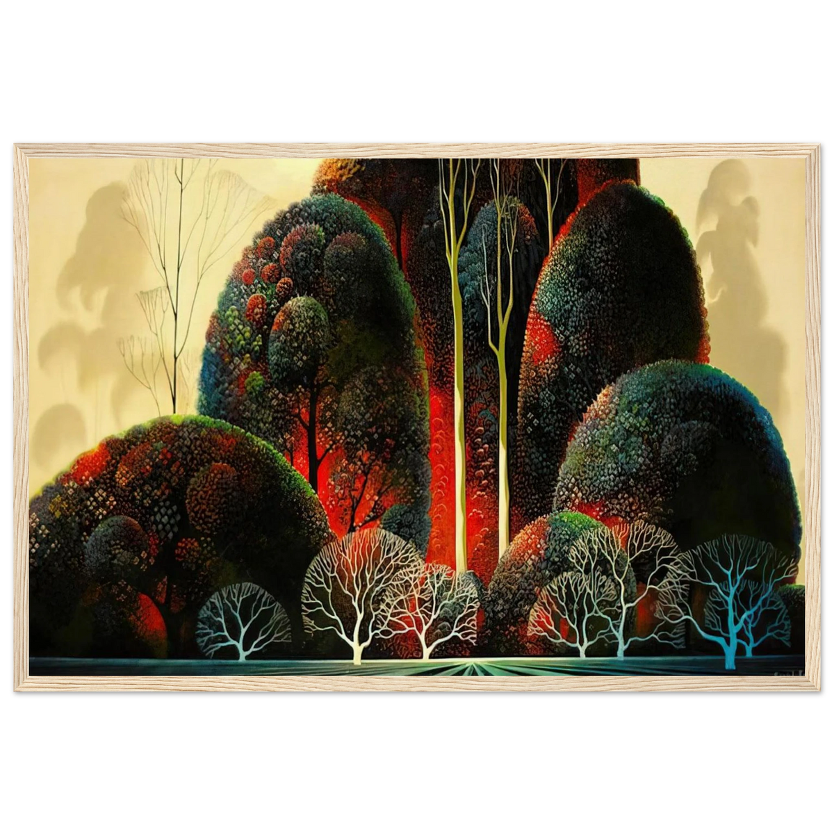 California Orchid Framed Poster | Eyvind Earle Framed Prints Wall Art | Eyvind Earle Prints