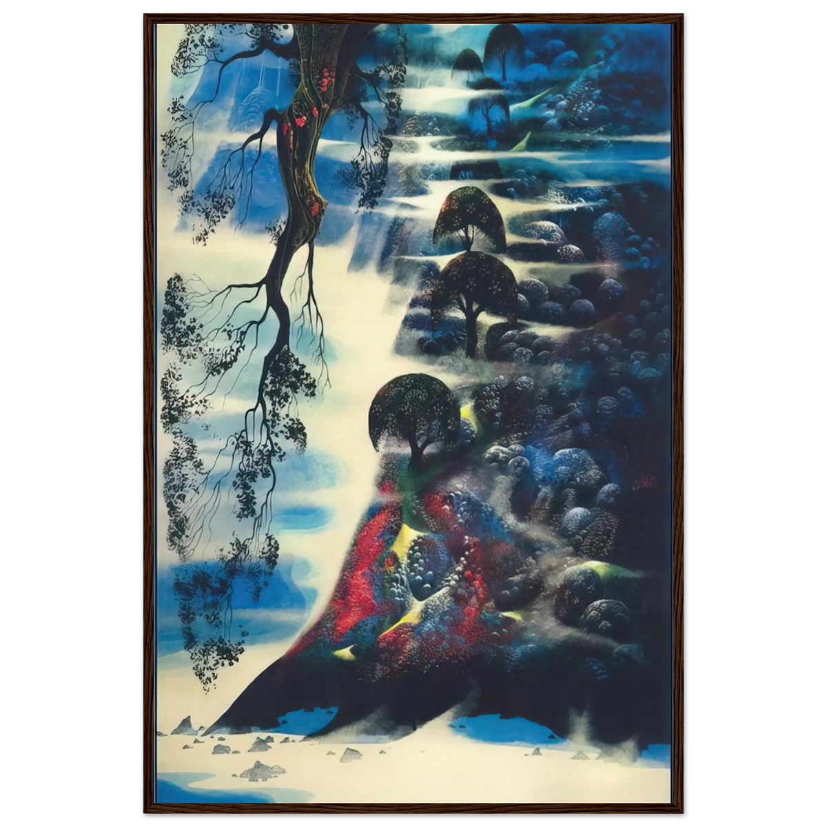 Summer Morning Mist Framed Poster | Eyvind Earle Framed Prints Wall Art | Eyvind Earle Prints