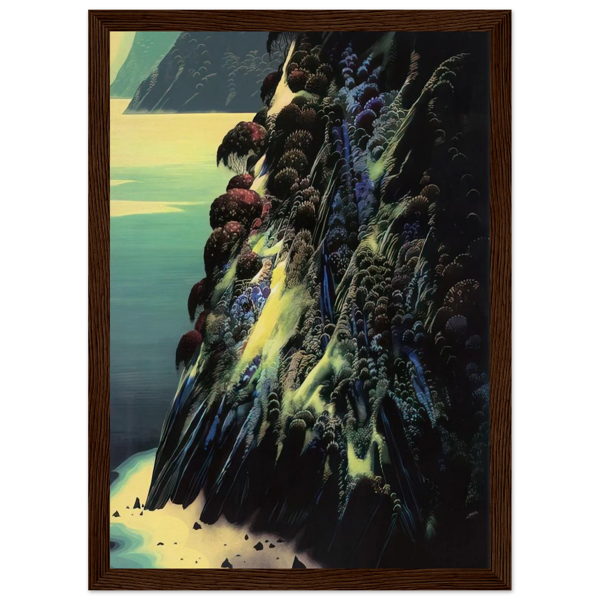 Big Sur Poem Framed Poster | Eyvind Earle Framed Prints Wall Art | Eyvind Earle Prints