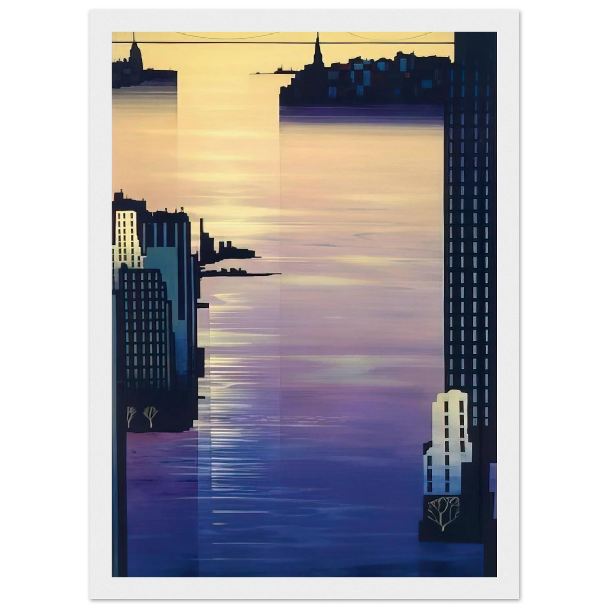 East River Framed Poster | Eyvind Earle Framed Prints Wall Art | Eyvind Earle Prints