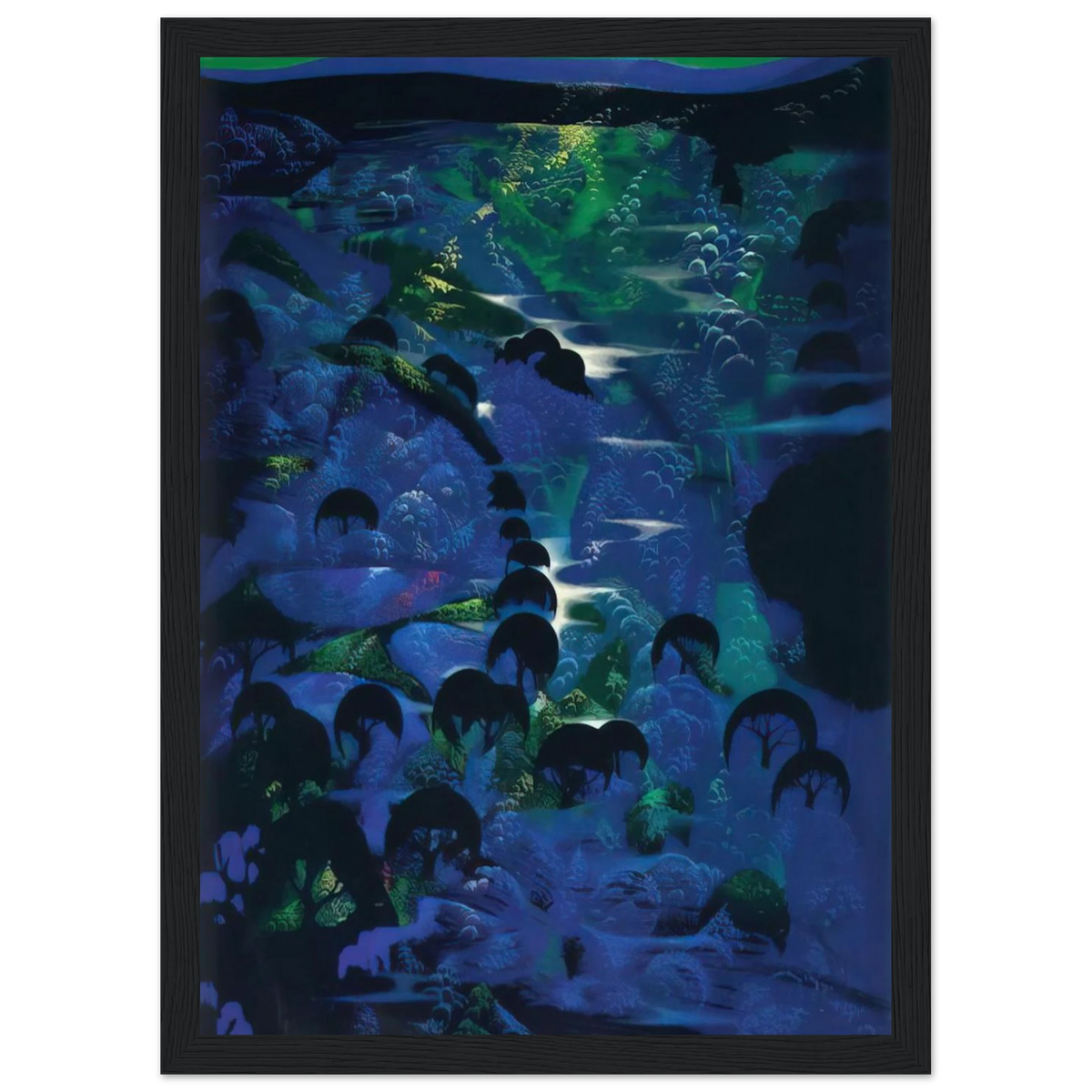 Beneath an Emerald Sky Framed Poster | Eyvind Earle Framed Prints Wall Art | Eyvind Earle Prints