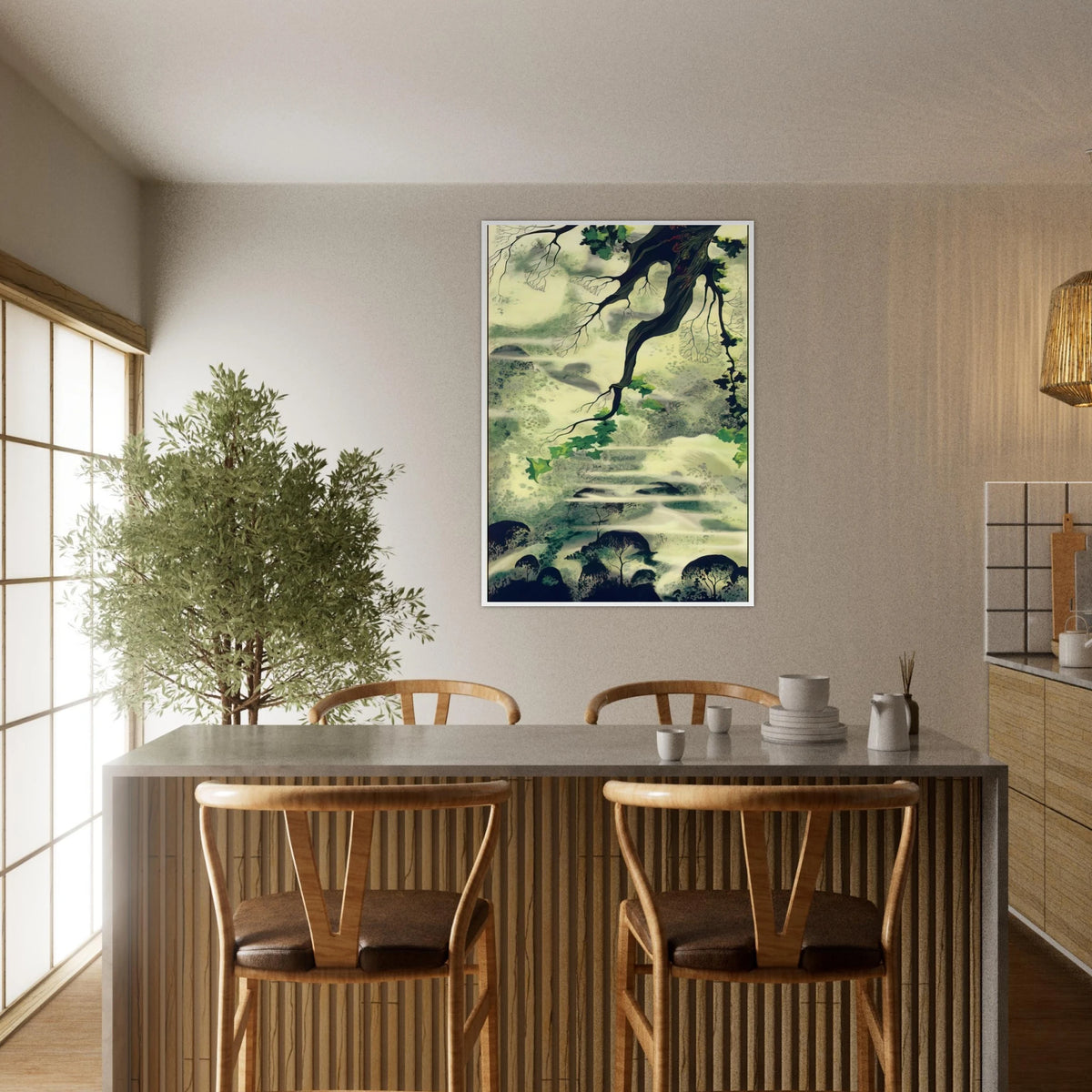 Fog Bound Framed Poster | Eyvind Earle Framed Prints Wall Art | Eyvind Earle Prints