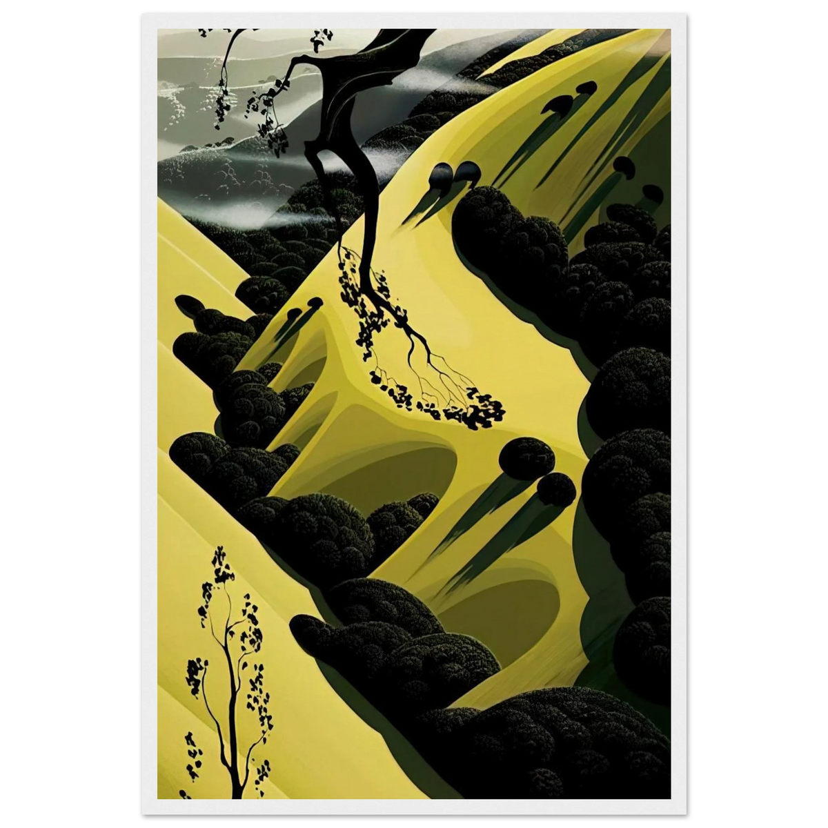 High Country Valley Framed Poster | Eyvind Earle Framed Prints Wall Art | Eyvind Earle Prints