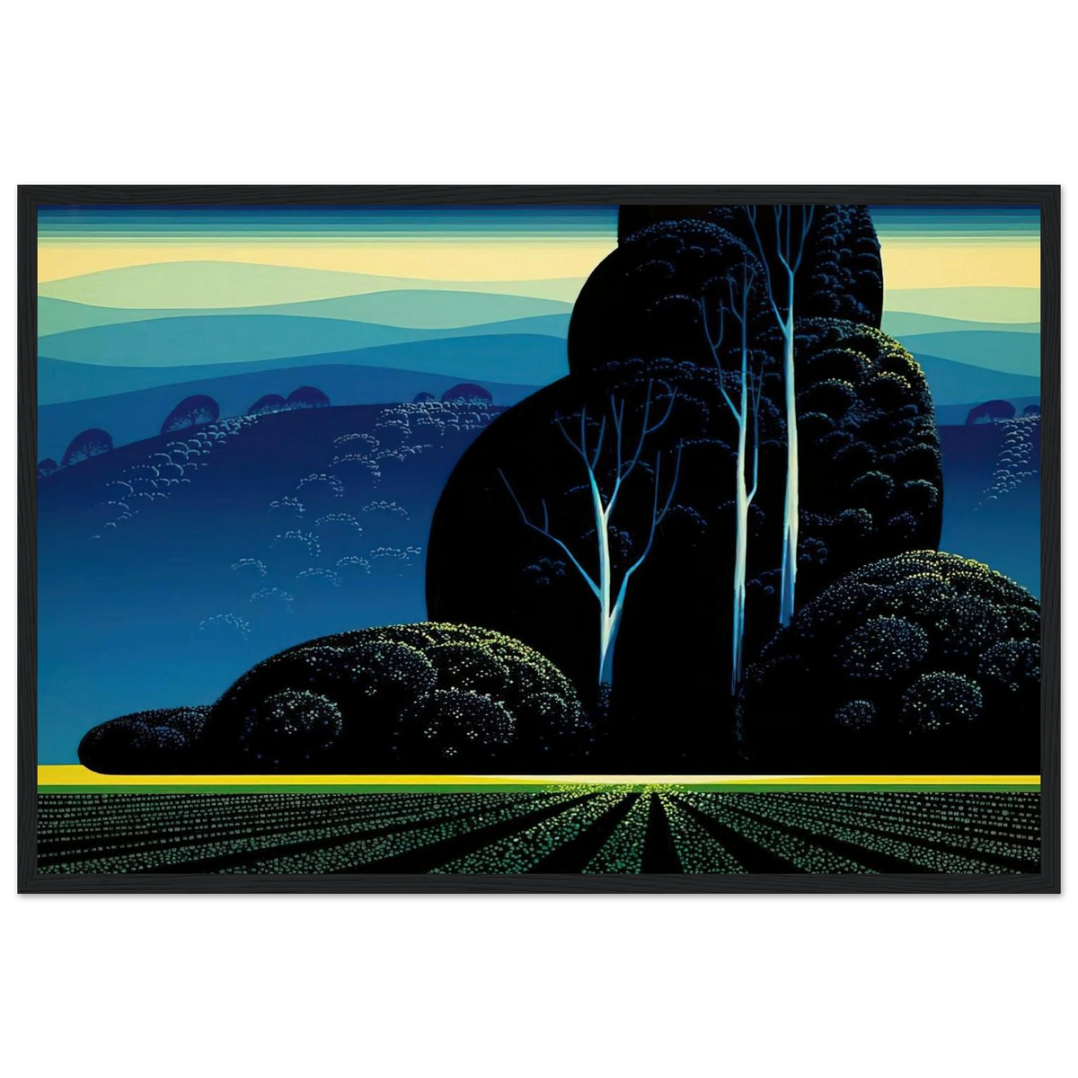 Even Tide Framed Poster | Eyvind Earle Framed Prints Wall Art | Eyvind Earle Prints