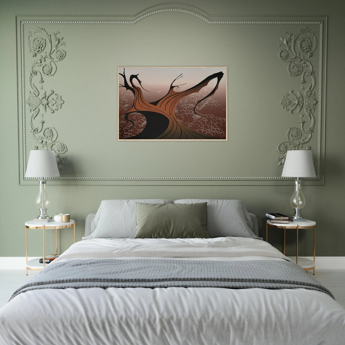Brown Tree Framed Poster | Eyvind Earle Framed Prints Wall Art | Eyvind Earle Prints