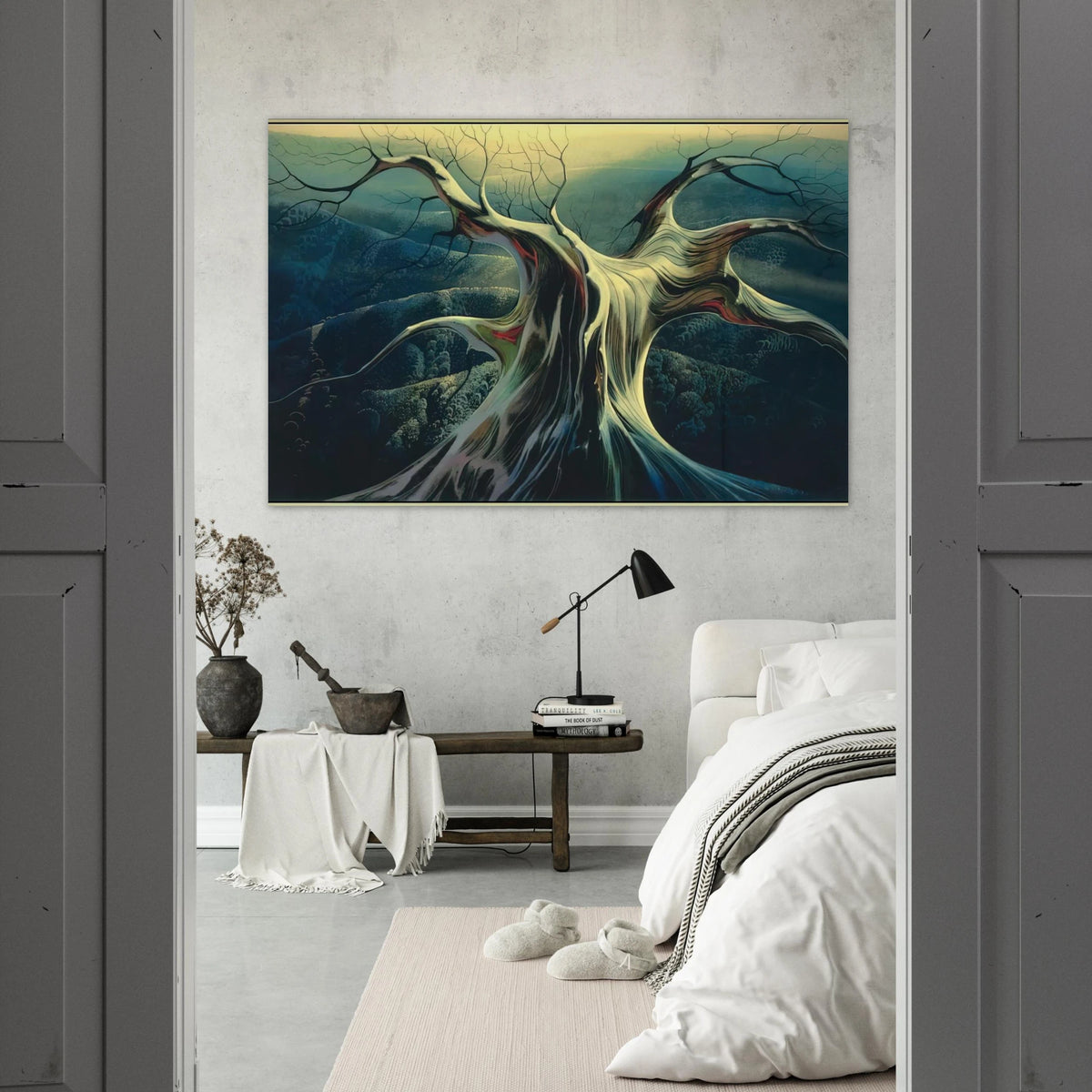 Moonlit Tree Trunk Poster | Eyvind Earle Poster | Eyvind Earle Prints