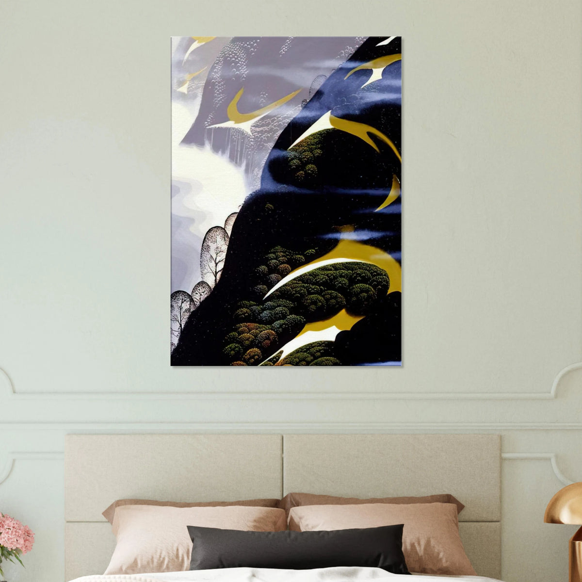 Copy of Sea mist and Pastures Canvas | Eyvind Earle Canvas | Eyvind Earle Prints
