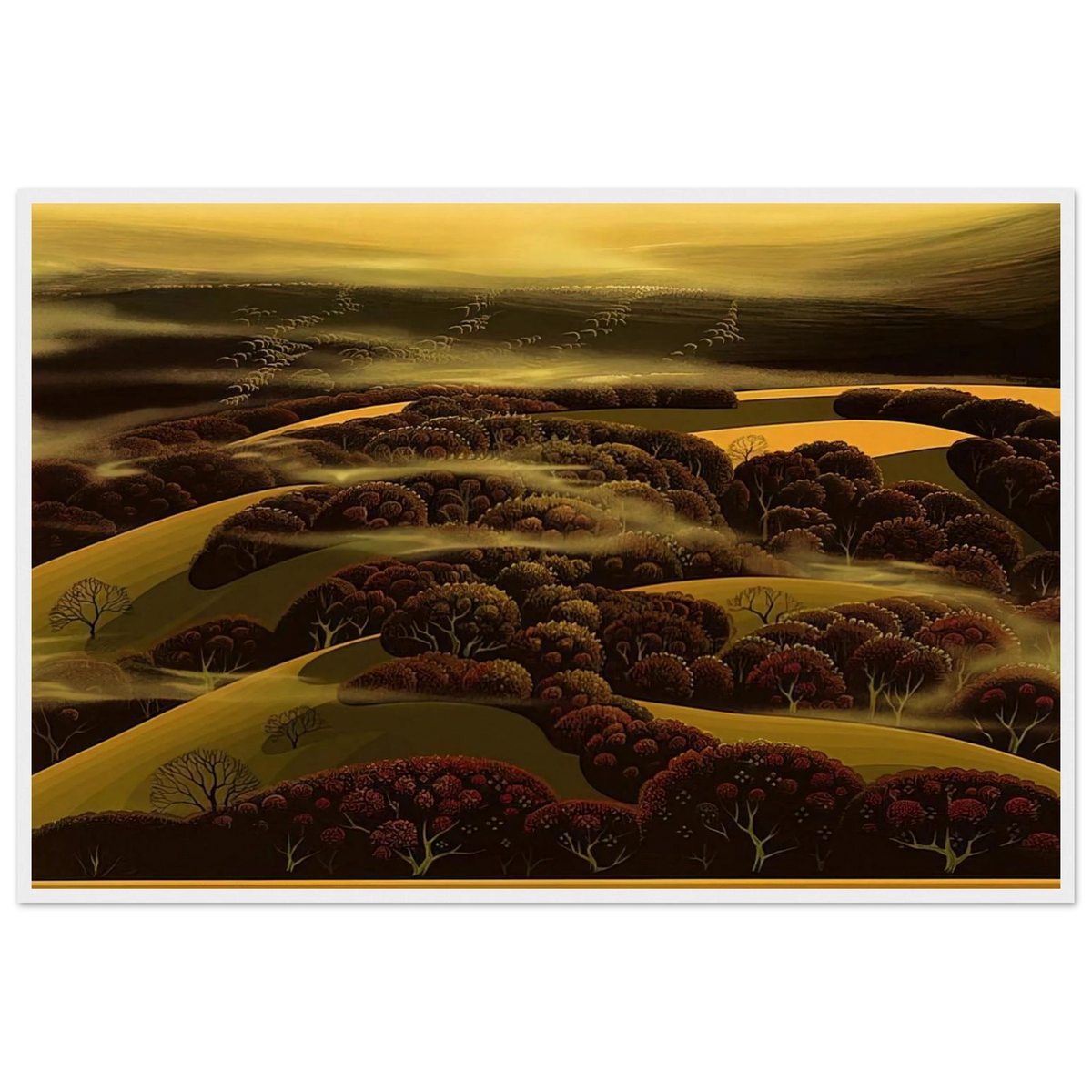 When the Fog Rolls In Framed Poster | Eyvind Earle Framed Prints Wall Art | Eyvind Earle Prints