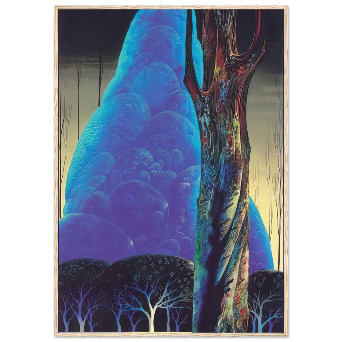 Blue Nocturne Framed Poster | Eyvind Earle Framed Prints Wall Art | Eyvind Earle Prints
