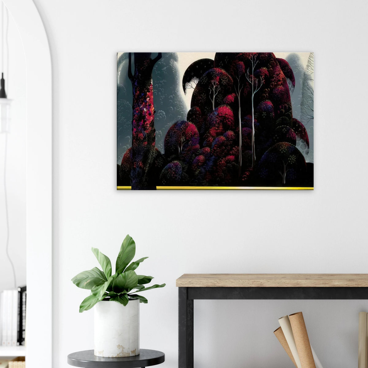 Crimson Eucalyptus Canvas | Eyvind Earle Canvas | Eyvind Earle Prints