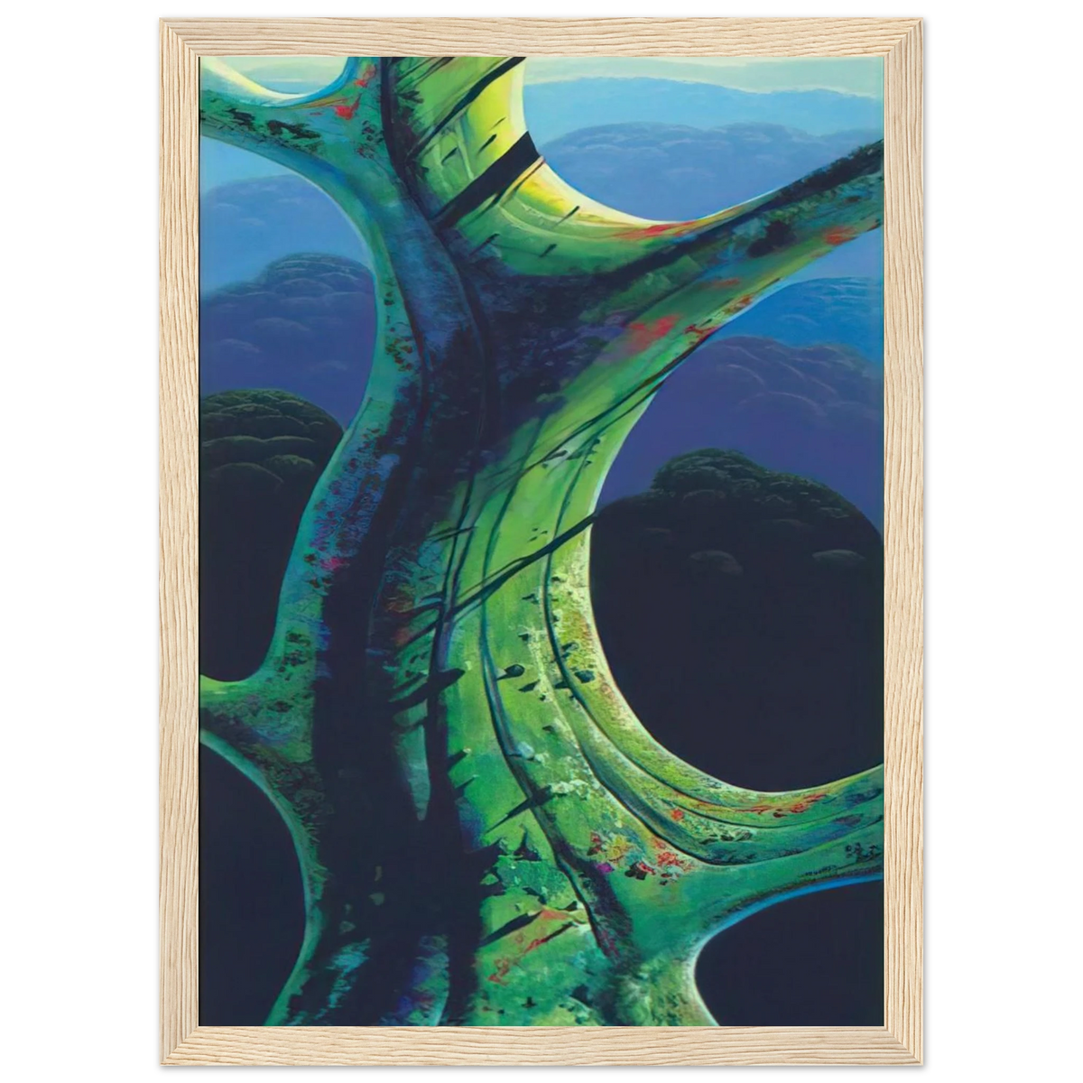 Sky Reach Framed Poster | Eyvind Earle Framed Prints Wall Art | Eyvind Earle Prints