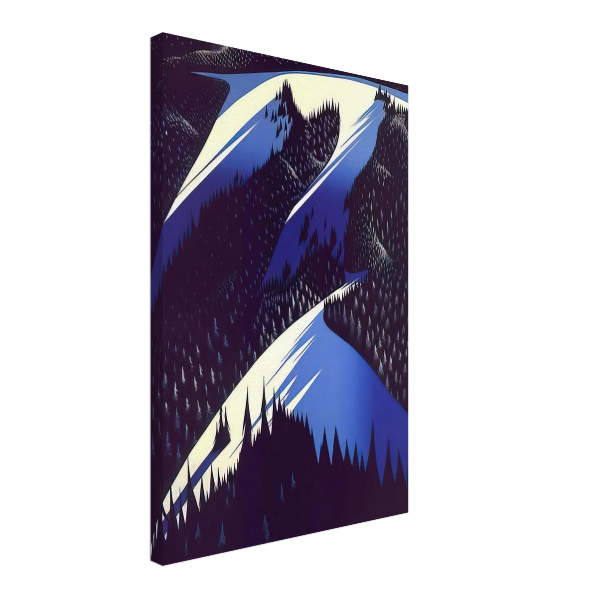 Black Evergreen Forest Canvas | Eyvind Earle Canvas | Eyvind Earle Prints
