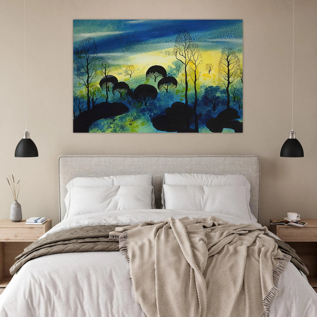 Pastures Through the Fog Poster | Eyvind Earle Poster | Eyvind Earle Prints