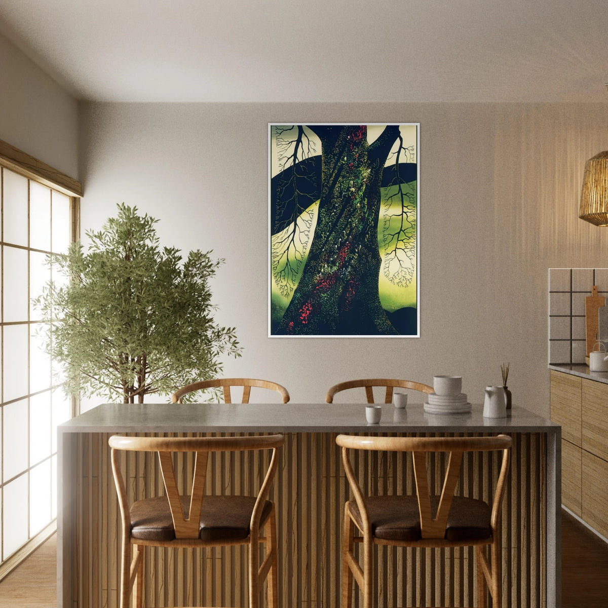 Oak Tree Framed Poster | Eyvind Earle Framed Prints Wall Art | Eyvind Earle Prints