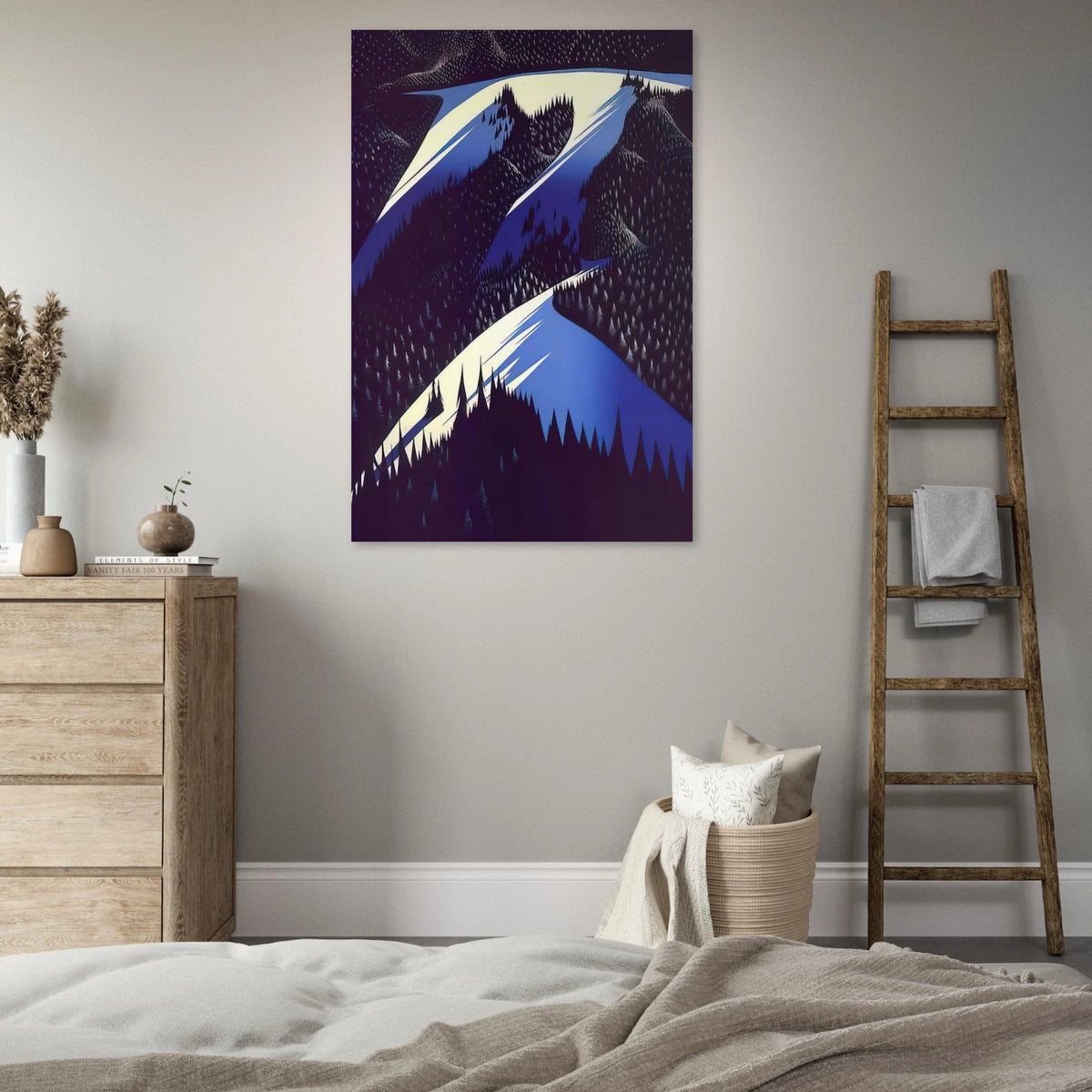 Black Evergreen Forest Poster | Eyvind Earle Poster | Eyvind Earle Prints