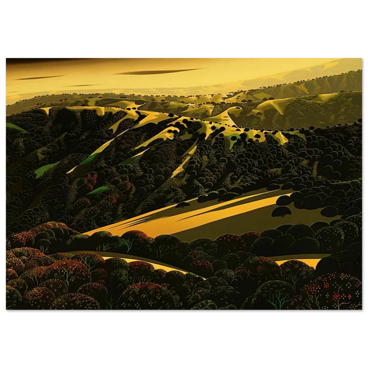 Santa Cruz Mountains Poster | Eyvind Earle Poster | Eyvind Earle Prints
