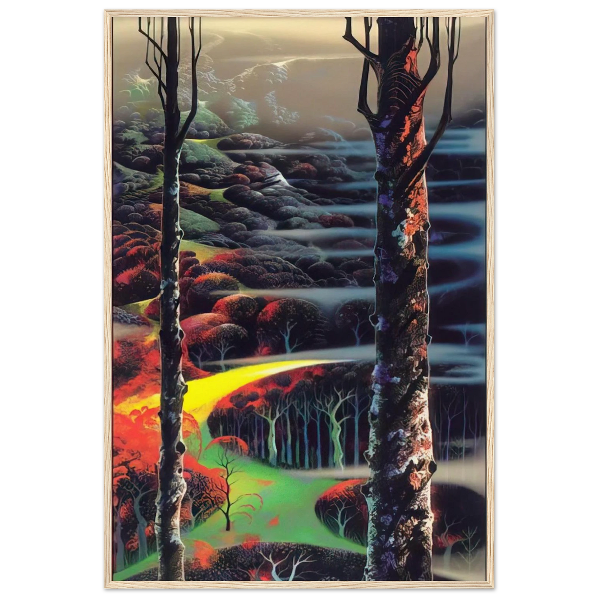 A Touch of Autumn Framed Poster | Eyvind Earle Framed Prints Wall Art | Eyvind Earle Prints