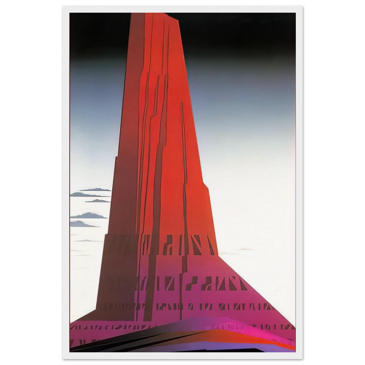 Desert Skyscraper Framed Poster | Eyvind Earle Framed Prints Wall Art | Eyvind Earle Prints