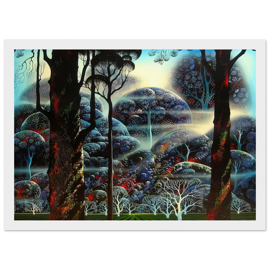 Mist in the Dark Woods Framed Poster | Eyvind Earle Framed Prints Wall Art | Eyvind Earle Prints