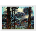 Mist in the Dark Woods Framed Poster | Eyvind Earle Framed Prints Wall Art | Eyvind Earle Prints