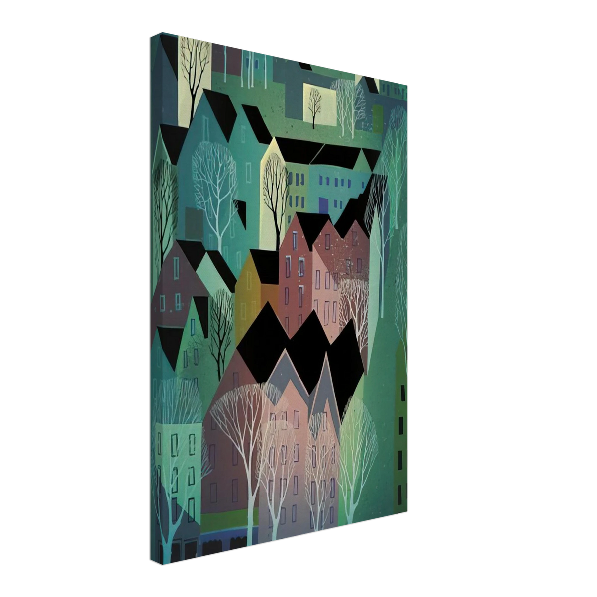 Village Canvas | Eyvind Earle Canvas | Eyvind Earle Prints