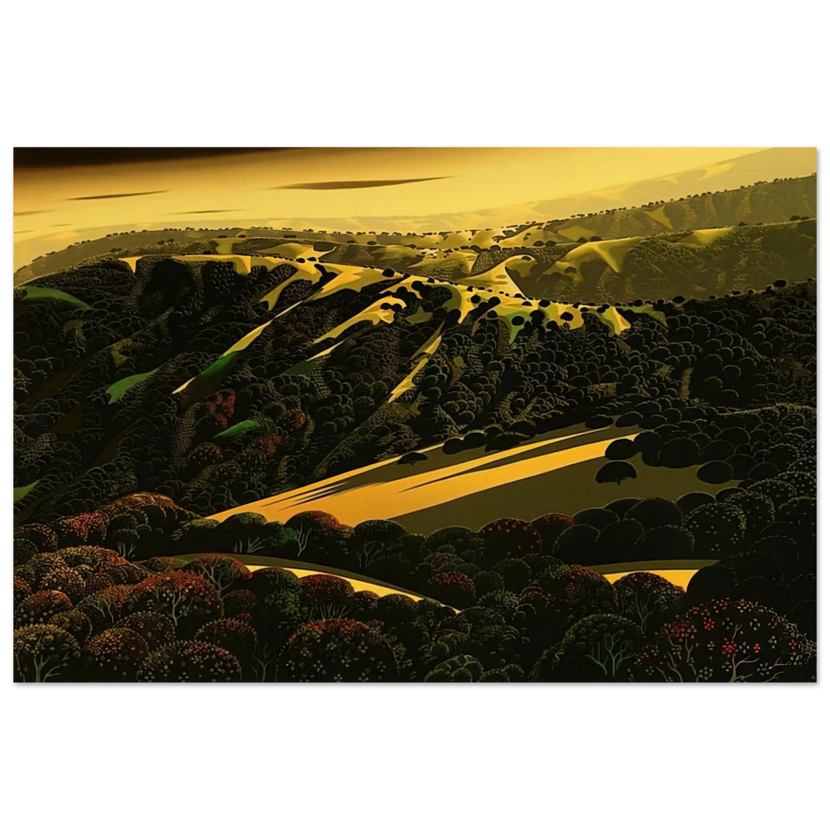 Santa Cruz Mountains Poster | Eyvind Earle Poster | Eyvind Earle Prints