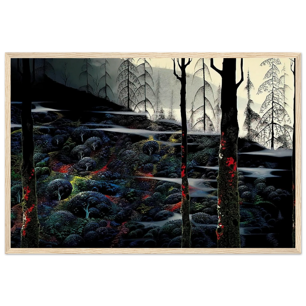 Dawn's First Light Framed Poster | Eyvind Earle Framed Prints Wall Art | Eyvind Earle Prints