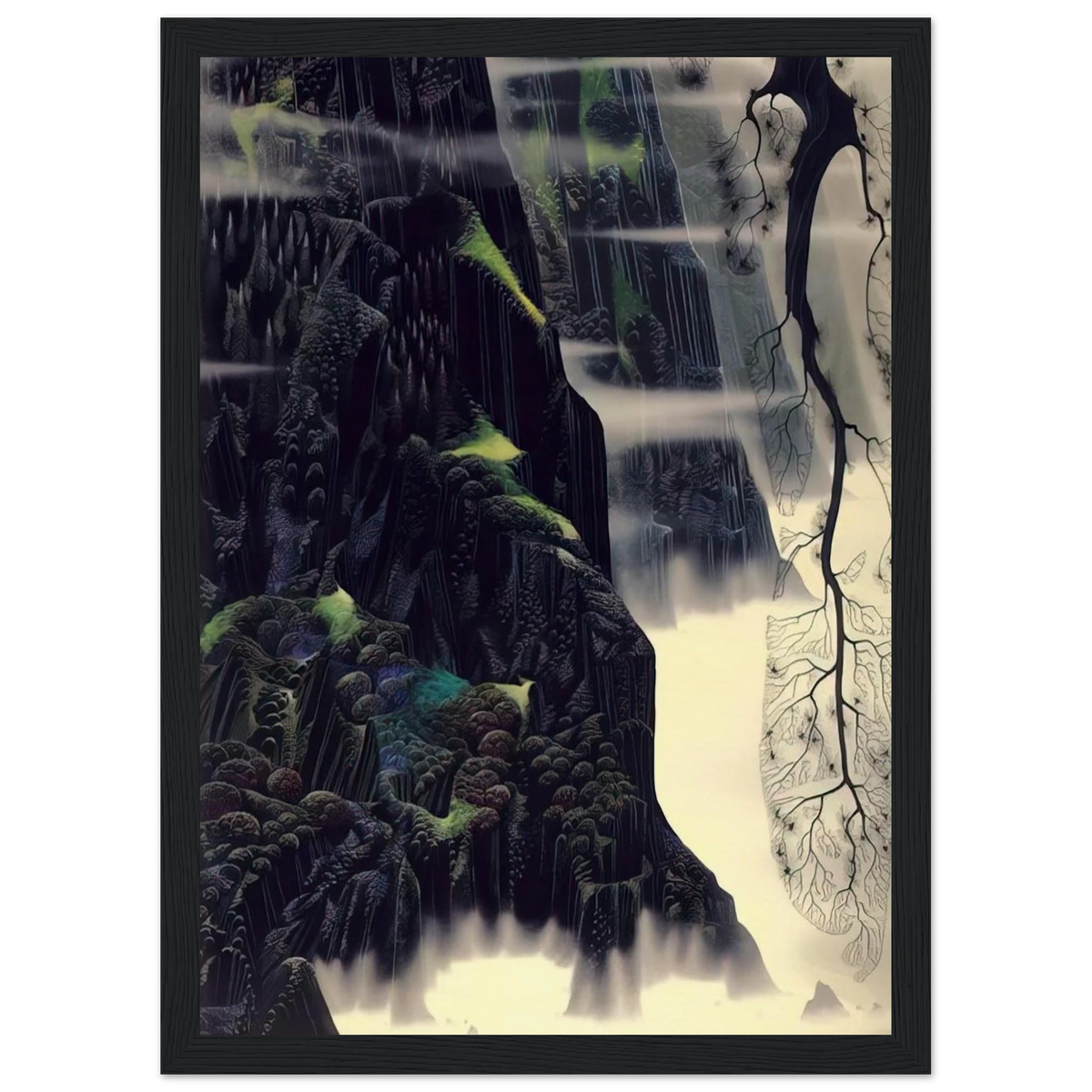 Gray Dawn Framed Poster | Eyvind Earle Framed Prints Wall Art | Eyvind Earle Prints