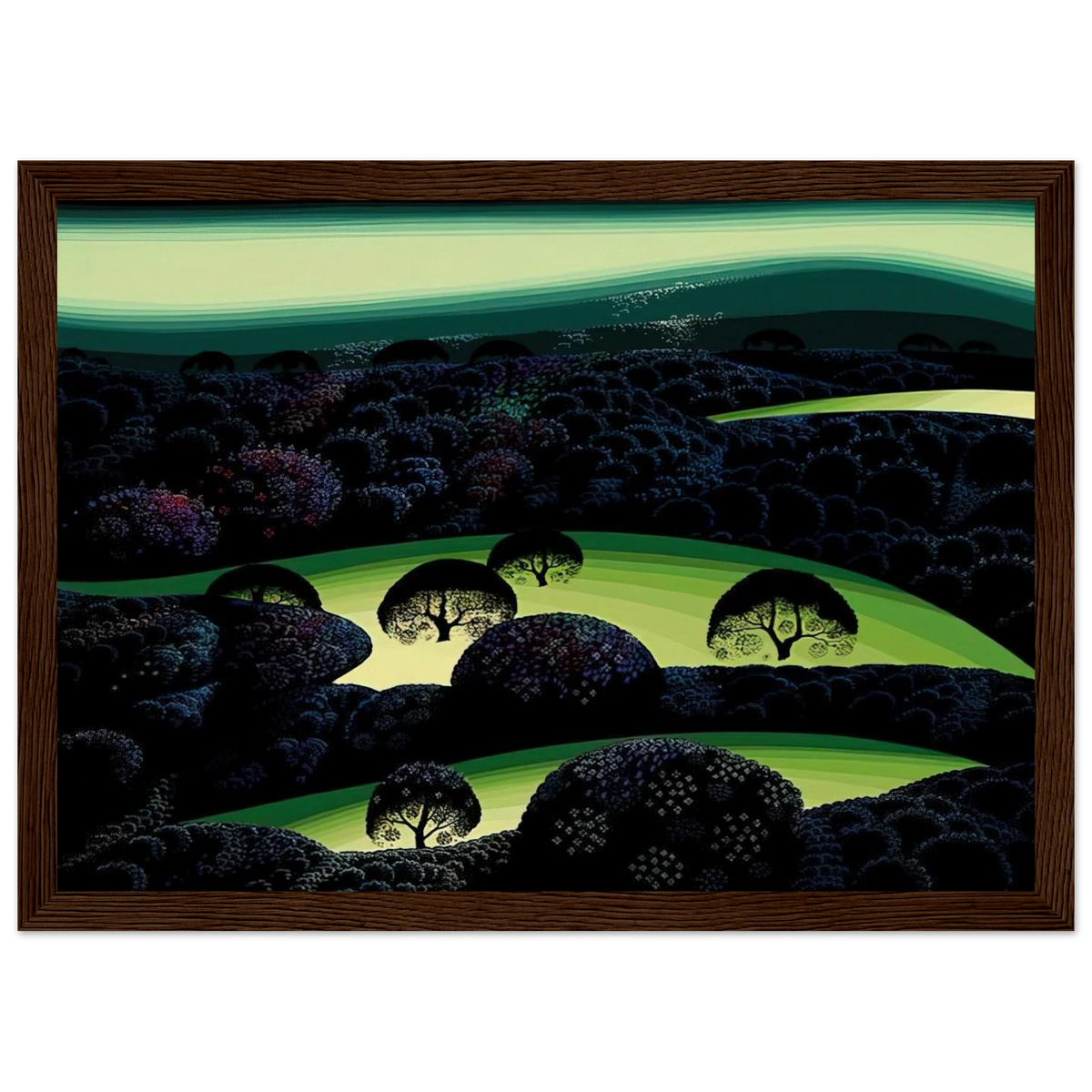 Nocturne Framed Poster | Eyvind Earle Framed Prints Wall Art | Eyvind Earle Prints