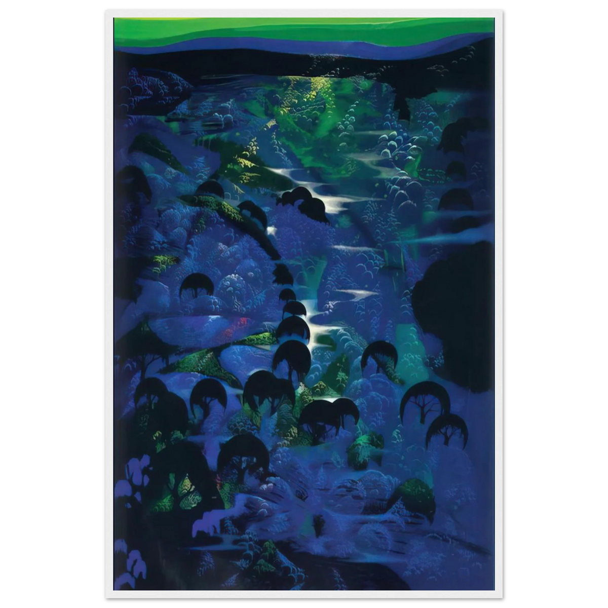 Beneath an Emerald Sky Framed Poster | Eyvind Earle Framed Prints Wall Art | Eyvind Earle Prints