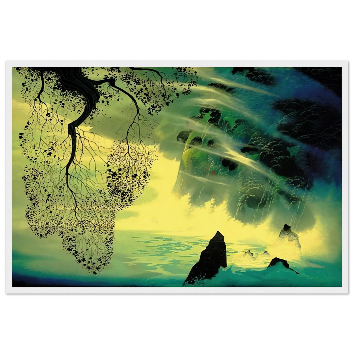 A Swirl of Fog Framed Poster | Eyvind Earle Framed Prints Wall Art | Eyvind Earle Prints