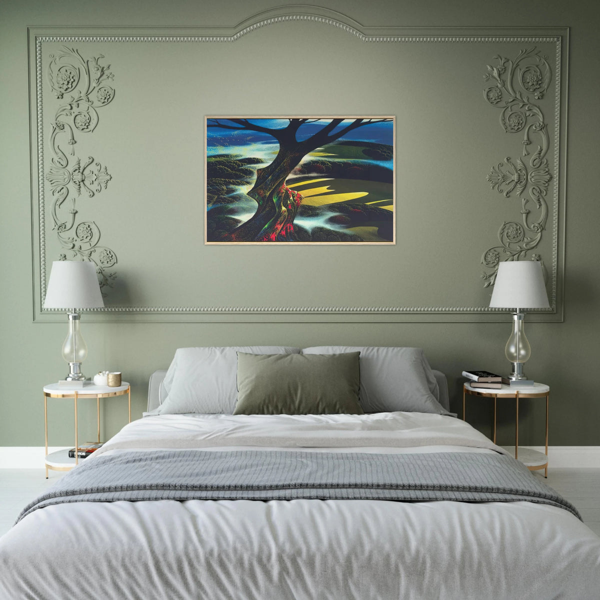 Autumn Shadows Framed Poster | Eyvind Earle Framed Prints Wall Art | Eyvind Earle Prints