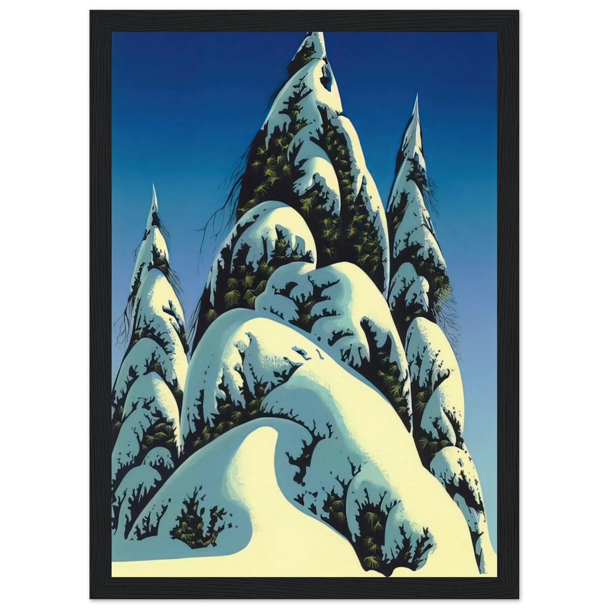 New Fallen Snow Framed Poster | Eyvind Earle Framed Prints Wall Art | Eyvind Earle Prints
