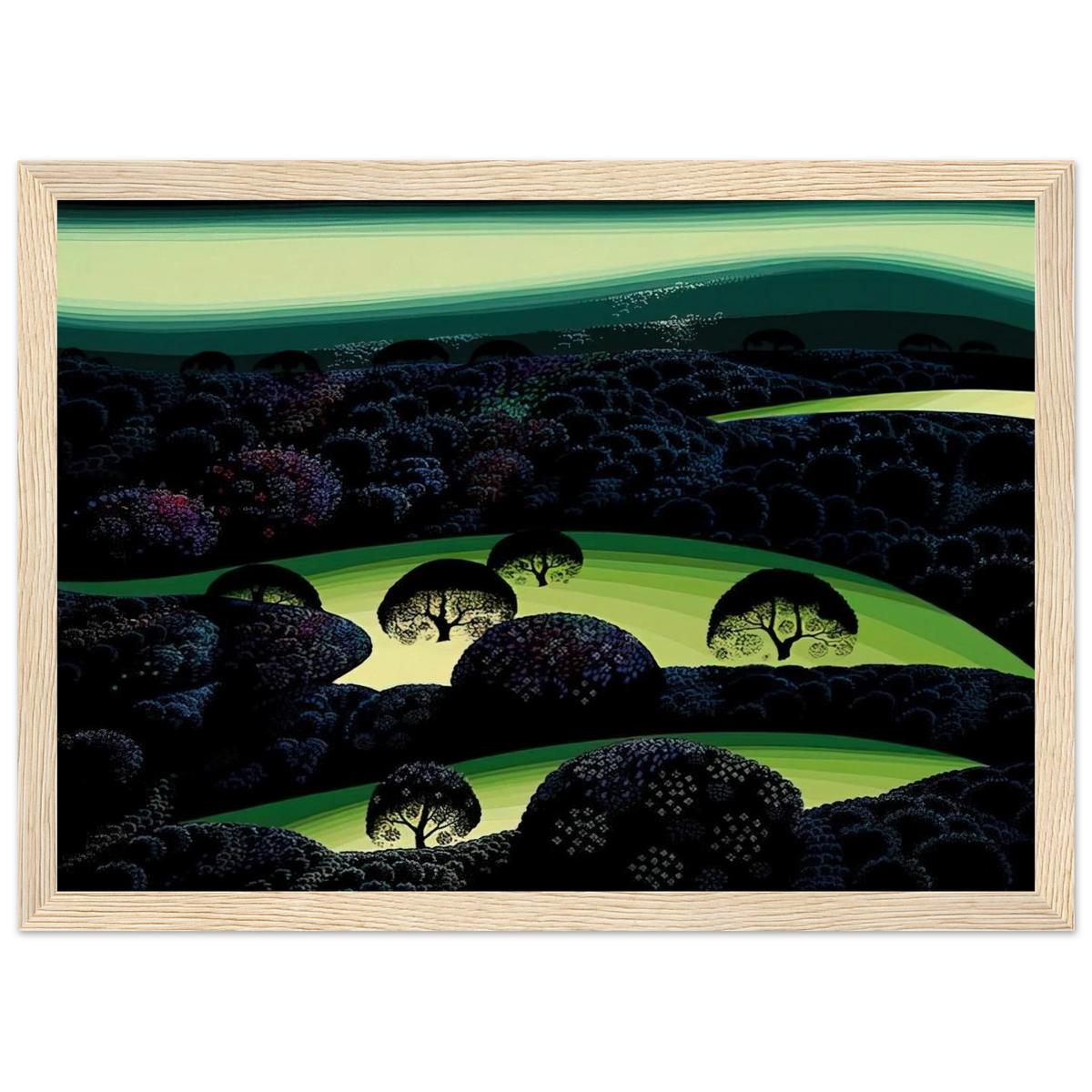 Nocturne Framed Poster | Eyvind Earle Framed Prints Wall Art | Eyvind Earle Prints