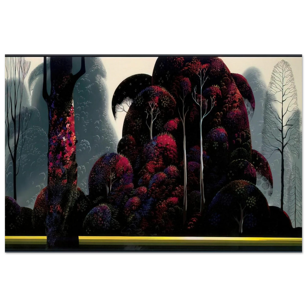 Crimson Eucalyptus Poster | Eyvind Earle Poster | Eyvind Earle Prints