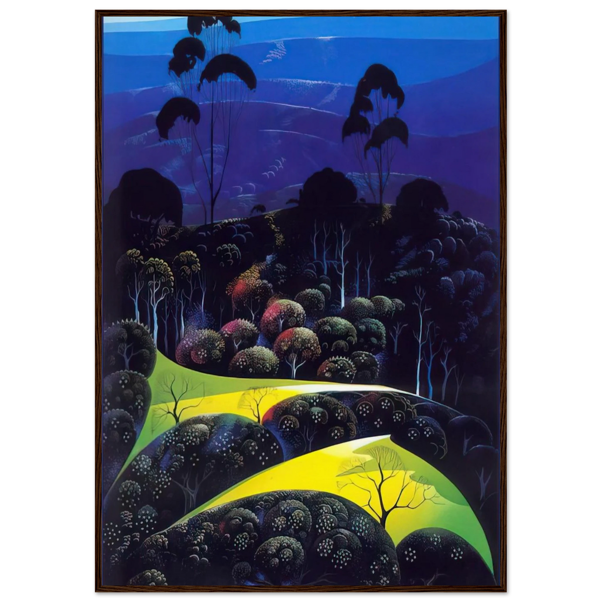 Inland from the Sea Framed Poster | Eyvind Earle Framed Prints Wall Art | Eyvind Earle Prints