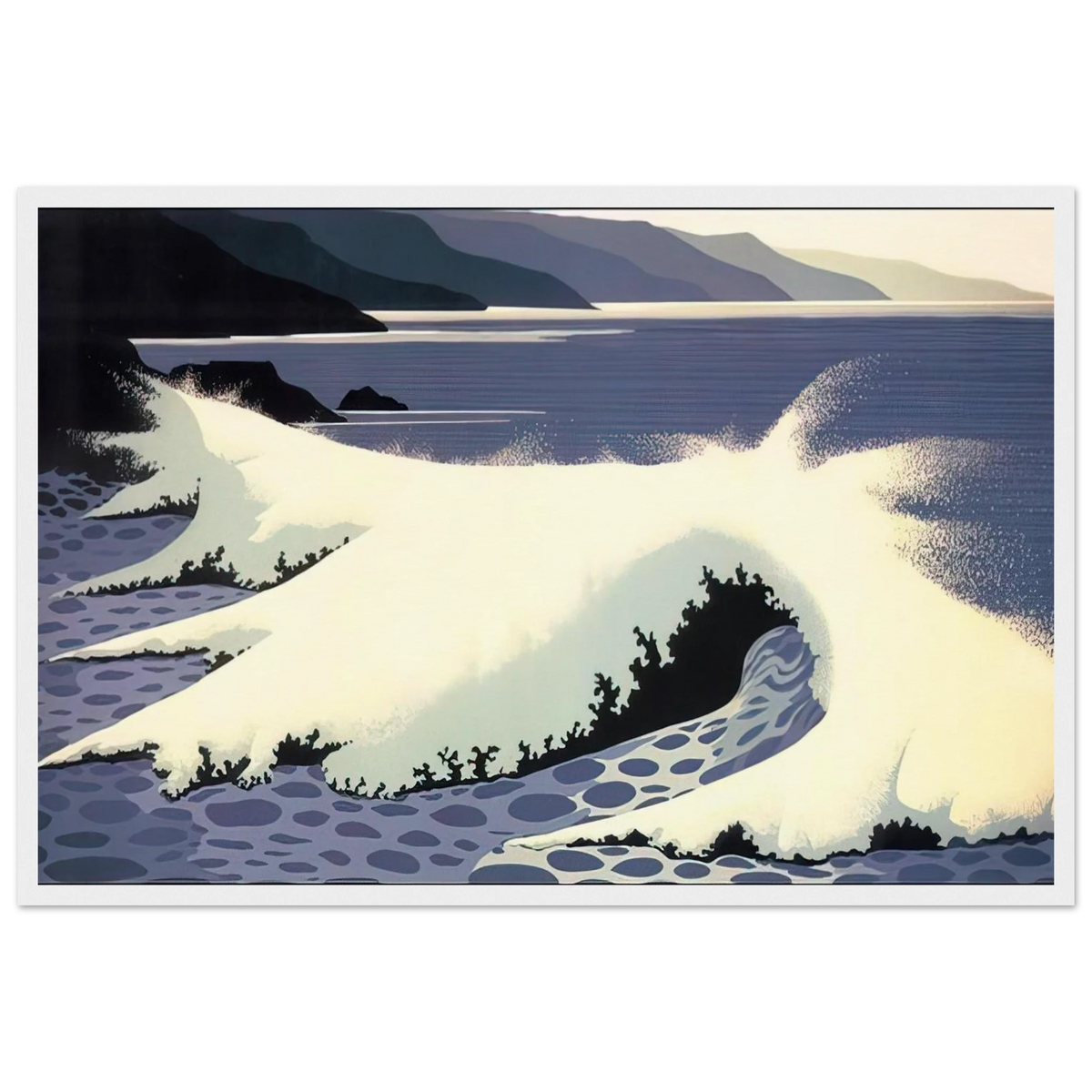The White Wave Framed Poster | Eyvind Earle Framed Prints Wall Art | Eyvind Earle Prints