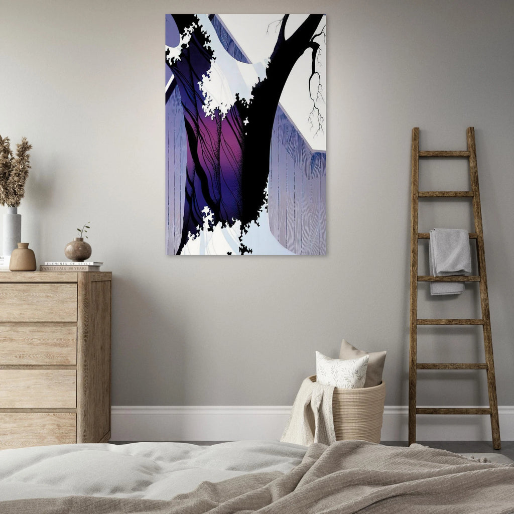 Violet Tree and Barn Poster | Eyvind Earle Poster | Eyvind Earle Prints