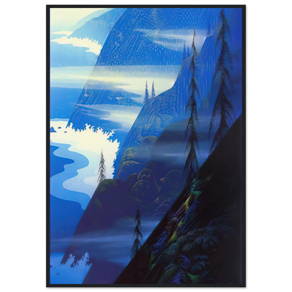 Stardust blue Framed Poster | Eyvind Earle Framed Prints Wall Art | Eyvind Earle Prints